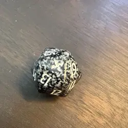 MTG Magic the Gathering 2005 Betrayers of Kamigawa Spindown D20 Dice Die - Black - Image 1