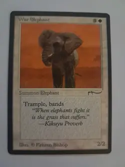 War Elephant LP/MP Arabian Nights MTG Magic the Gathering - Image 1