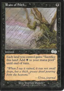 Magic the Gathering MTG "Urza's Saga" RAIN OF FILTH - Image 1