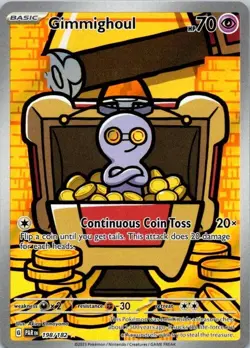 POKEMON TCG GIMMIGHOUL 198/182 PARADOX RIFT ILLUSTRATION RARE EN NM (SKU 1-4) - Image 1