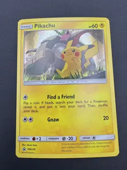 Pokemon TCG: Pikachu SM234 Black Star Promo Cosmos Holo LP - Image 1