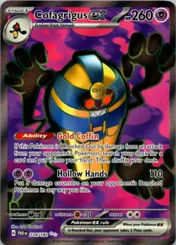 Cofagrigus ex 224/182 Ultra Rare Paradox Rift Pokemon TCG NM (SKU 1-4) - Image 1