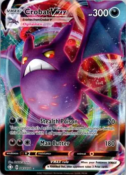Pokemon TCG Crobat VMAX 045/072 Shining Fates Holo NM (SKU 1-4) - Image 1