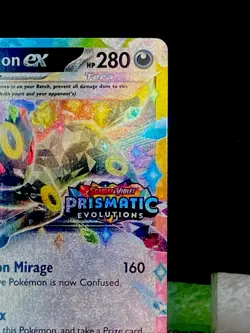 2025 POKEMON PRE EN PRISMATIC EVOLUTIONS #060 UMBREON EX STAMPED🔥MUST SEE - Image 2