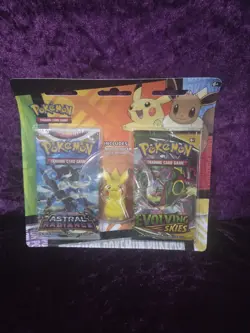 Pokemon Back to School 2-Pack Eraser Blisters Evee and Pikachu Evolving Skies - Image 3