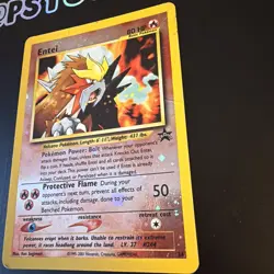 Pokemon TCG Entei Wizards Black Star Promos 34 Holo Promo played - Image 3