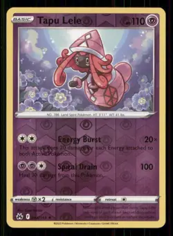 Tapu Lele Crown Zenith #064/159 Rare Reverse Holo Pokemon LP - Image 1