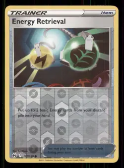Energy Retrieval Crown Zenith #127/159 Common Reverse Holo Pokemon LP - Image 1