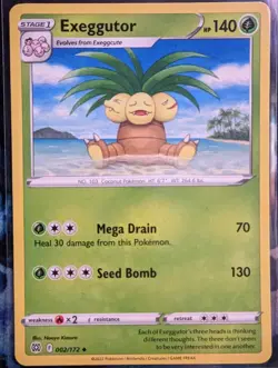 2x Pokemon TCG Exeggutor SWSH: Brilliant Stars 002/172 Uncommon - Set of 2 - Image 1