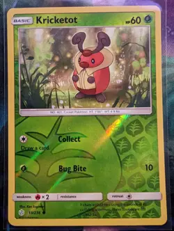 Pokemon TCG Kricketot Sun & Moon - Cosmic Eclipse 13/236 Reverse Holo Common - Image 1