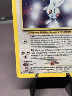 Pokemon TCG Togetic 16/111 Neo Genesis Holo Rare Swirl NM/M WOTC VTG 2000 - Image 4