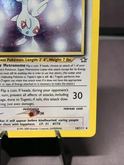 Pokemon TCG Togetic 16/111 Neo Genesis Holo Rare Swirl NM/M WOTC VTG 2000 - Image 5