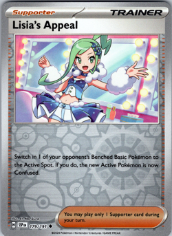 Lisia’s Appeal Reverse Holo 179/191 SV08: Surging Sparks Uncommon - NM - Image 1