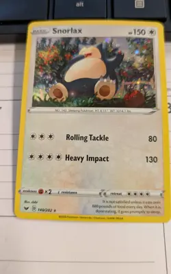 Pokemon TCG - Snorlax Cosmos Holo Promo 140/202 with HD Galaxy Swirl 🍥 - Image 1