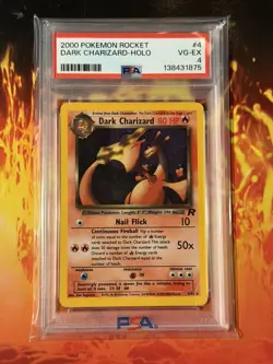 Pokemon Dark Charizard 4/82 Team Rocket Holo PSA 4 - Image 1