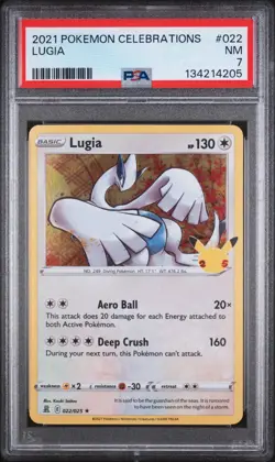 2021 Pokemon Celebrations Lugia PSA 7 #022 - Image 1
