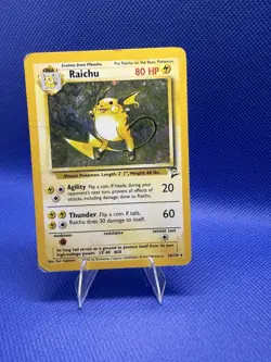 Pokemon Base Set 2 Raichu 16/130 Holo Rare Damaged Condition - Image 1
