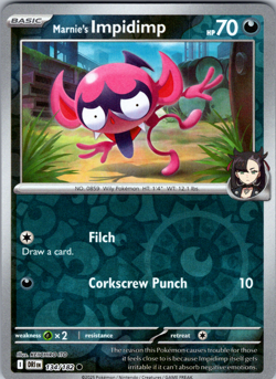 Marnie’s Impidimp Reverse Holo 134/182 SV10: Destined Rivals Common - NM - Image 1