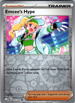 Emcee’s Hype Reverse Holo 163/182 SV10: Destined Rivals Common - NM - Image 1