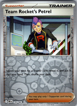 Team Rocket’s Petrel Reverse Holo 176/182 SV10: Destined Rivals Uncommon - NM - Image 1