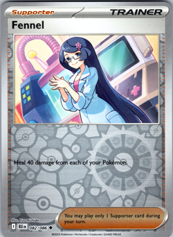 Fennel Reverse Holo 082/086 SV: Black Bolt Uncommon - NM - Image 1