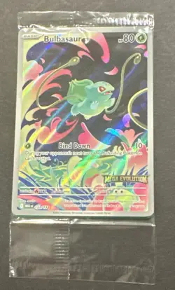2025 POKEMON MEGA EVOLUTION BULBASAUR ILLUSTRATION RARE PROMO! - Image 2