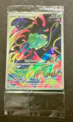 2025 POKEMON MEGA EVOLUTION BULBASAUR ILLUSTRATION RARE PROMO! - Image 5