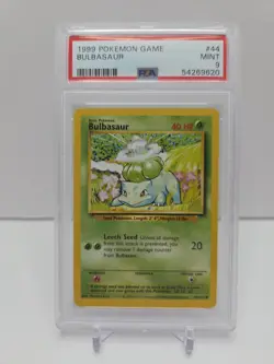 1999 Pokemon Base Set Unlimited Bulbasaur #44 PSA 9 MINT - Image 2