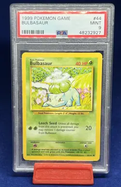 1999 Pokemon Base Set Unlimited Bulbasaur #44 PSA 9 - Image 1