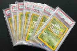 1999 POKEMON BASE SET UNLIMITED #44 BULBASAUR PSA 9 MINT - Image 3