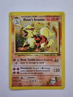 Pokemon TCG Blaine's Arcanine 1/132 Gym Challenge Holo - Image 1
