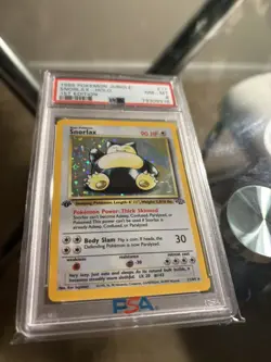 1999 Pokemon Snorlax 1st Edition Holo 11/64 Jungle PSA 8 - Image 3