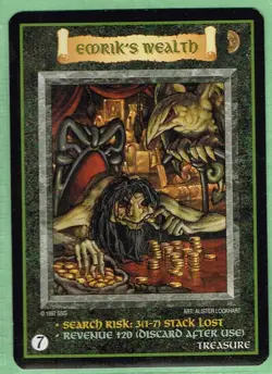 Emrik's Wealth Warlords TCG CCG PROMO Card 1997 Alister Lockhart Art Treasure - Image 1