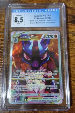 Lucario VSTAR SWSH291 CGC 8.5 Miscut Error Misprint MC Pokemon Card * - Image 1