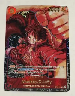 One Piece Monkey D. Luffy ST01-012 Alt Art OP-05 English Oda Gold Foil Card - Image 1