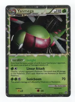 (110010) YANMEGA PRIME 98/102 Ultra Rare Holo HGSS Triumphant Pokemon Card - Image 2