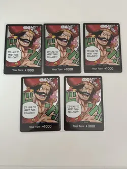 DON!! Card (Gol.D.Roger) OP13 Carrying On His Will 5 Card Lot Play Set - Image 1