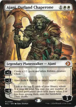 Ajani, Outland Chaperone (Borderless) Lorwyn Eclipsed Normal NM 284 - Image 1