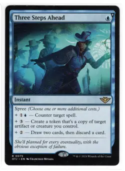 MTG Three Steps Ahead - Outlaws of Thunder Junction (OTJ) Regular Near Mint - Image 1