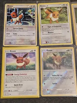 (7) Pokemon TCG Eevee Mixed Card Lot. Holo Bleeds. Vintage. NM - Image 1