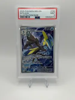 2025 Pokemon Mega Evolution Inteleon Illustration Rare #142/132 PSA 9 - Image 1