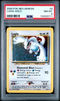 2000 POKEMON NEO GENESIS #9 LUGIA-HOLO PSA 8 - Image 1