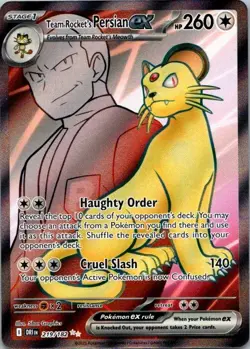 Pokemon TCG Team Rocket's Persian EX 215/182 SV10 Destined Rivals NM (SKU 1-1) - Image 1