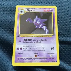 German 1st Edition Pokemon TCG Haunter Alpollo Base Set 29/102 Regular Uncommon - Image 1