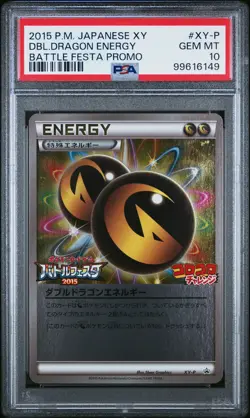 Double Dragon Energy Pokemon 2015 Battle Festa Promo Japanese XY-P PSA 10 - Image 1