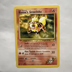 2000 Pokemon Gym Heroes Unlimited Blaine's Growlithe 35/132 Non-Holo - Image 1