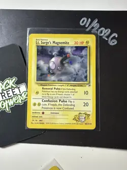 Lt. Surge’s Magnemite 50/132, Gym Heroes, Pokemon TCG, 2000, Vintage, WOTC, NM - Image 3