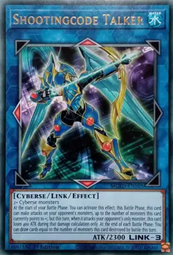 MGED-EN105 SHOOTINGCODE TALKER RARE 1ST EDITION YuGiOh CARD - Image 1
