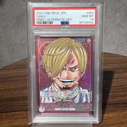 PSA 10 One Piece Sanji Leader Alt Art PRB01-001 Premium Booster Japanese - Image 1