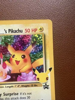 Birthday Pikachu 24/53 Holo Celebrations: Classic Collection Pokemon TGC - Image 3